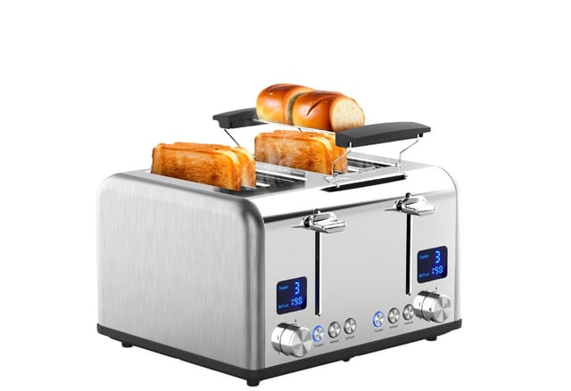 Steinborg SB-2080 Edelstahl Toaster 4 Scheiben 1630W