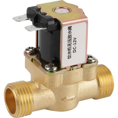 Zweiwege-magnetventil – Normalerweise Geschlossen – 12 V – G1/2 Bspp-anschluss – Messing – Für Wasser Bis 55 °c