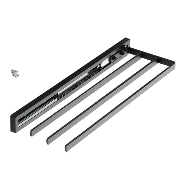 SOTECH Handtuchauszug STYLE 3 Armig Schwarz 415 mm Auszugsweg 300 mm