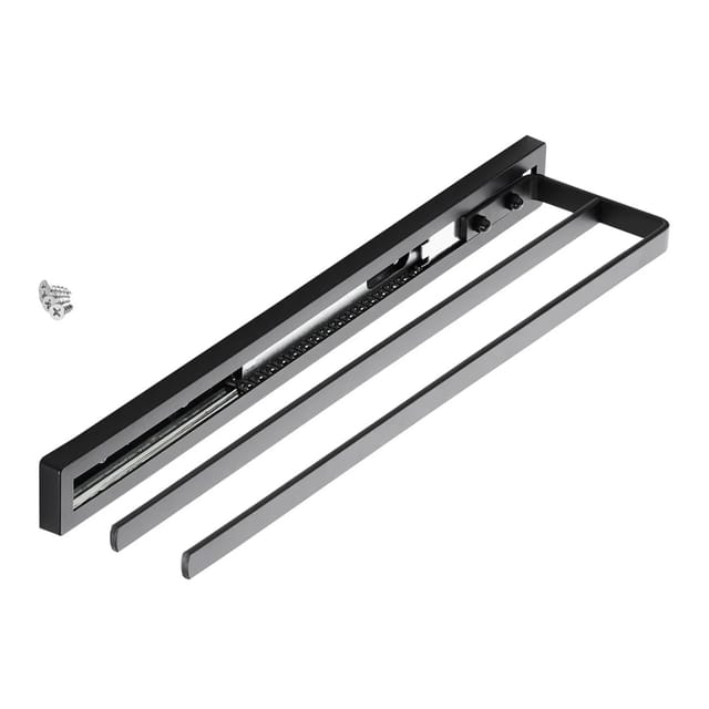 SOTECH Handtuchauszug STYLE 2 Armig Schwarz 415 mm Auszugsweg 300 mm