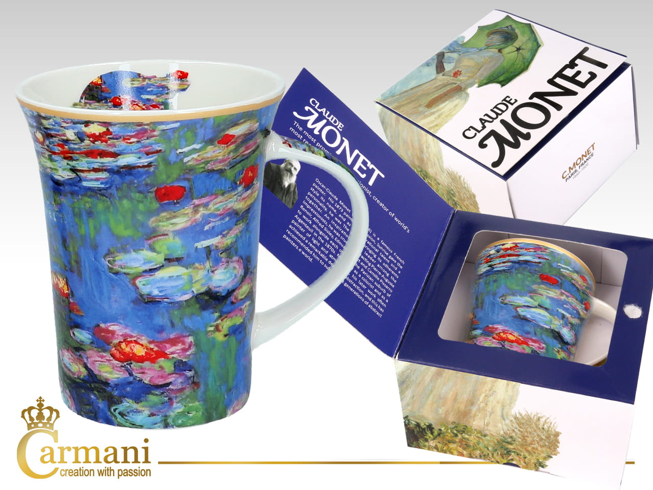 Carmani-becher Mit Claude-monet-motiv, Seerosen