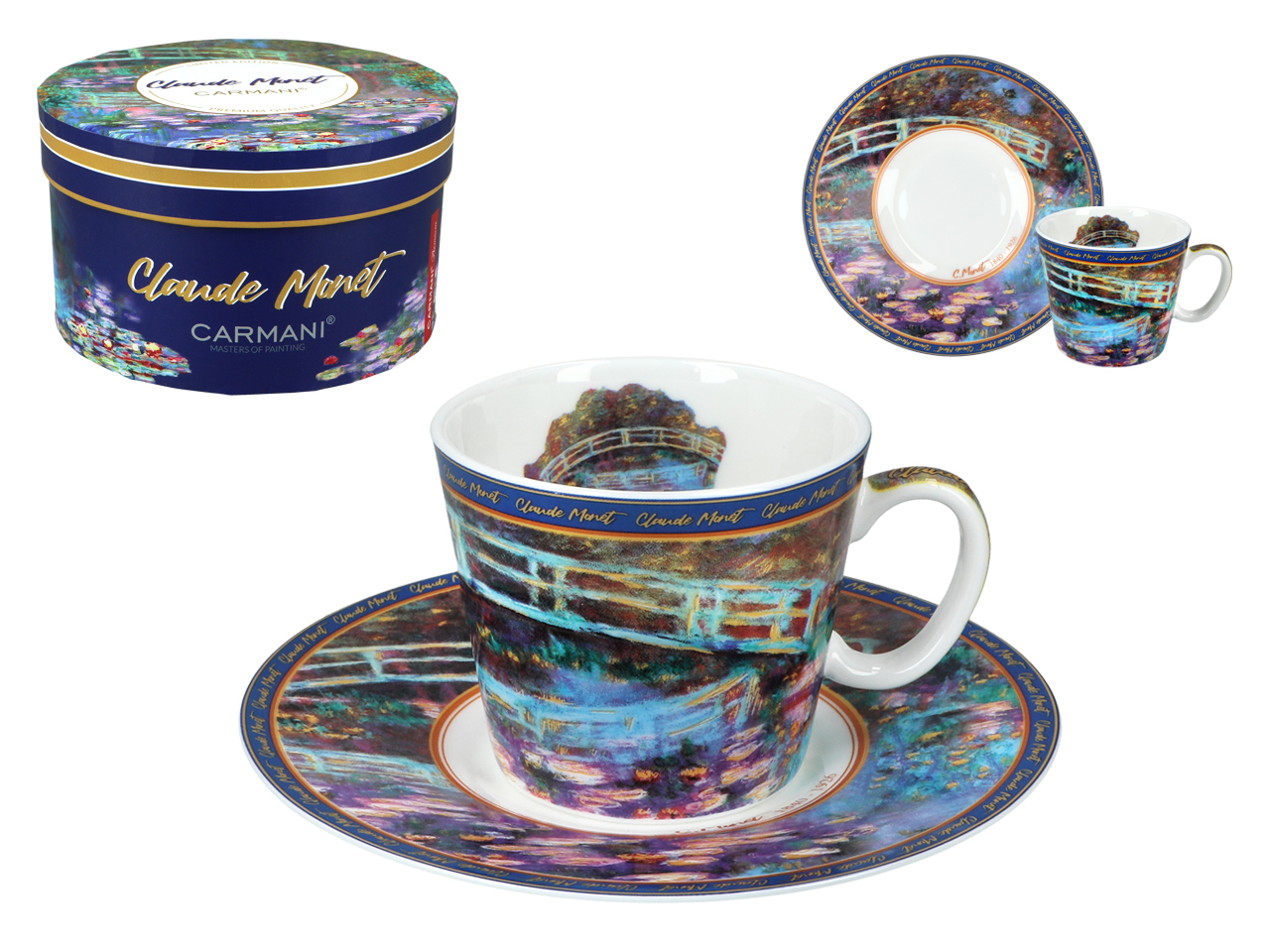 Carmani, 90-ml-espressotassen – Monet/die Brücke Über Den Seerosenteich