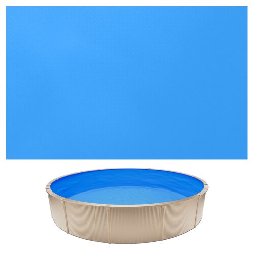 Poolinnenfolie 3,6 M, Poolfolie Für 90 Cm Wandhöhe, Ersatzfolie Aus Pvc, Innenhülle 0,4 Mm Stärke, Schwimmbadfolie Überlappend, Austauschfolie, Geeignet Für Oberirdische Pools, Blau