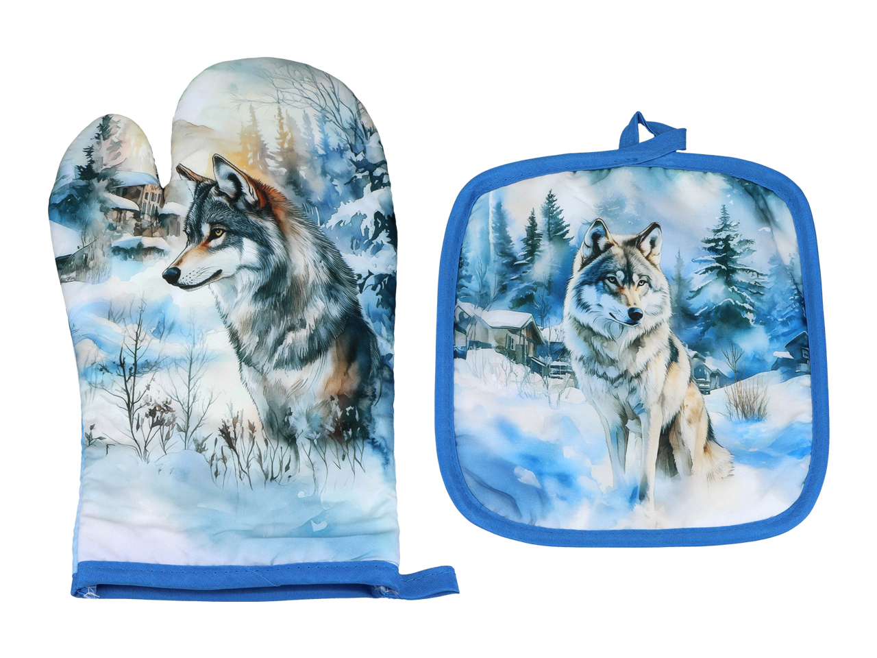 Carmani, Set: Pfote Und Topflappen – Wintertiere/wölfe