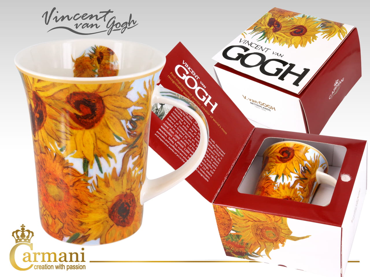Carmani, Becher - Van Gogh - Sonnenblumen