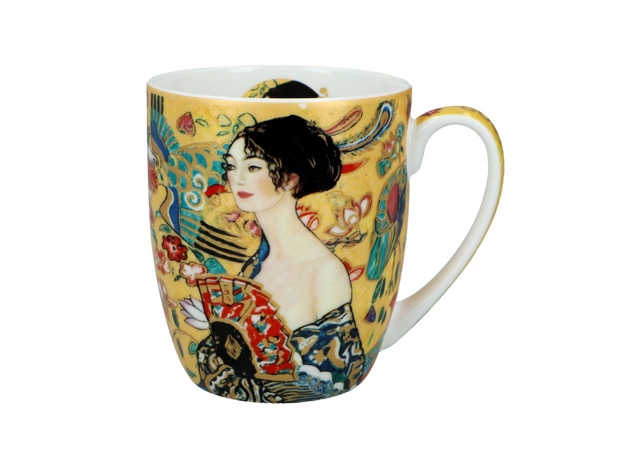 Carmani Porzellanbecher T. Camio 380ml - Klimt/dame Mit Fächer