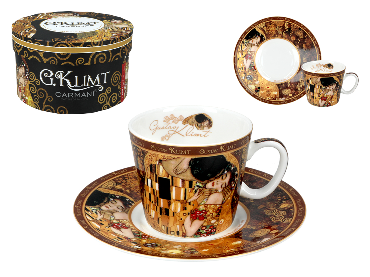 Carmani, Espressotasse 90ml - Gustav Klimt/kuss