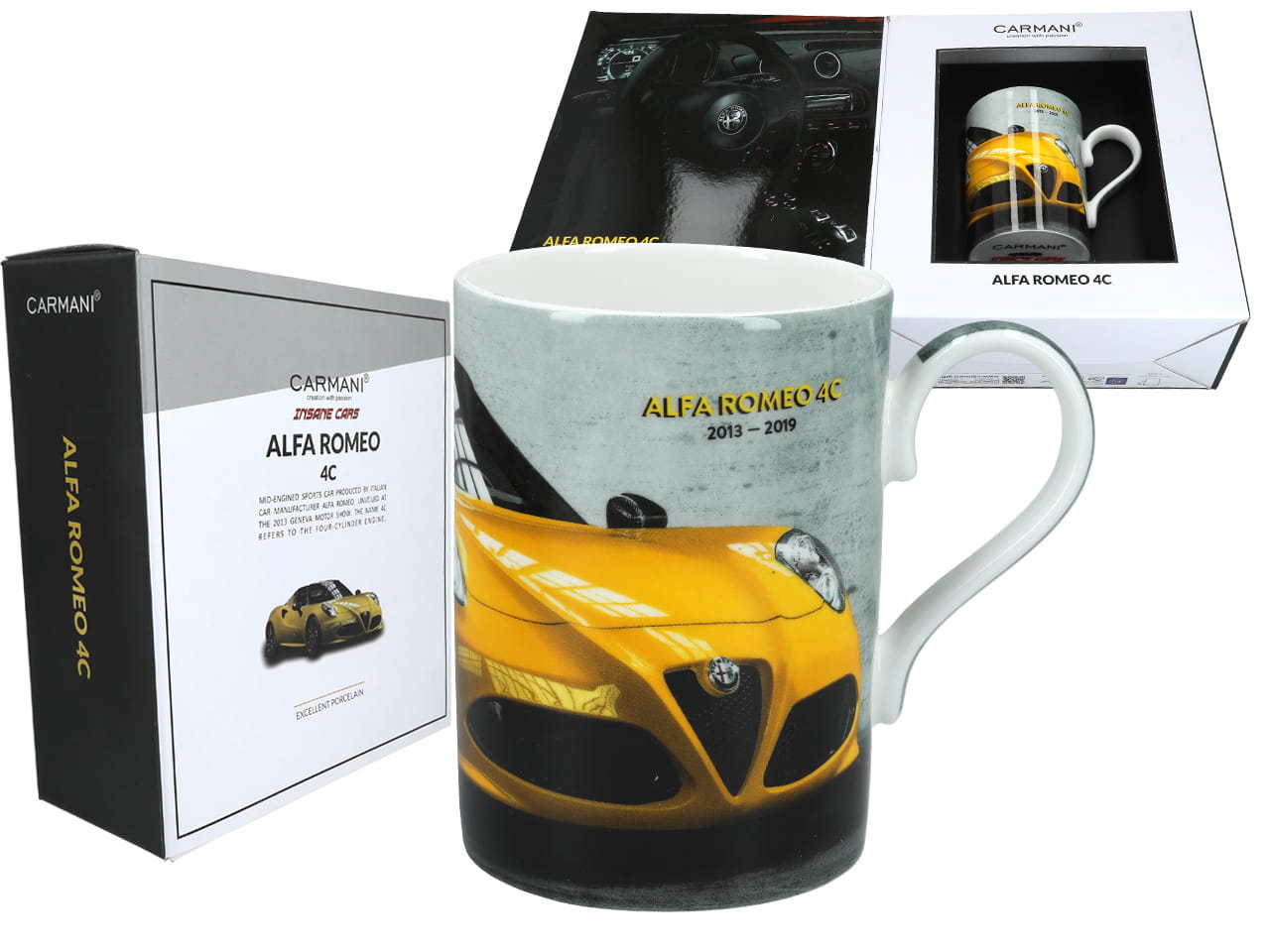 Carmani, Porzellanbecher 370 Ml - Alfa Romeo 4c