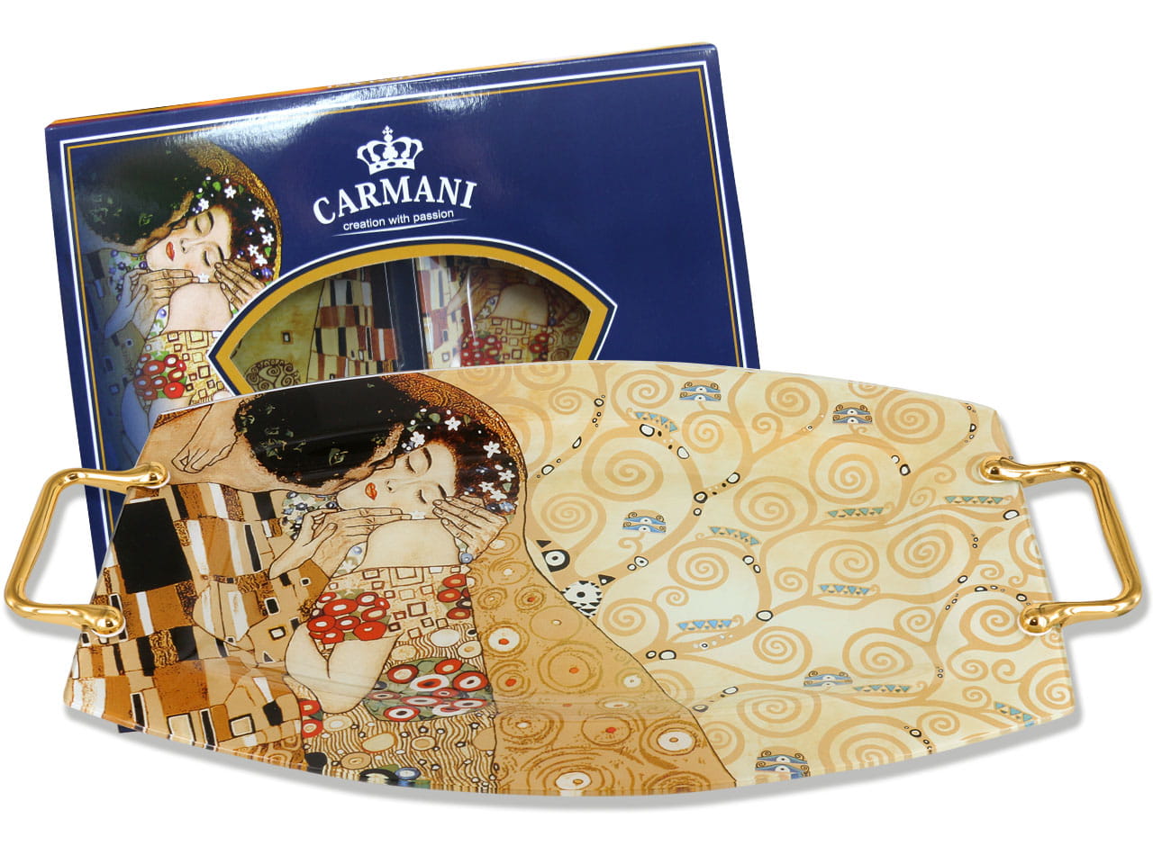 Carmani, Dekorativer Teller G. Klimt Kuss