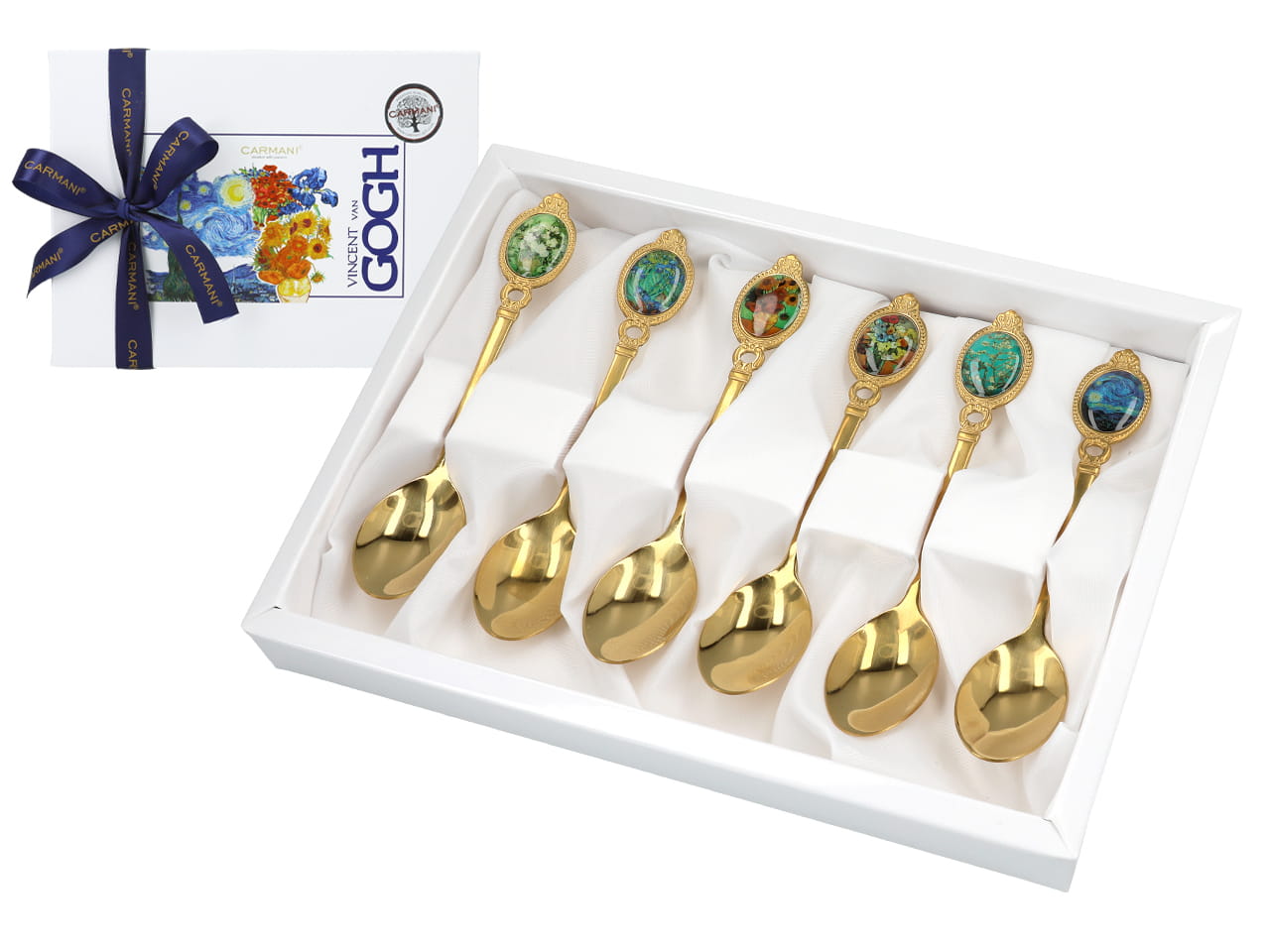Vergoldete Löffel Von Carmani Und Van Gogh/mix Aus Gemälden (6-teiliges Set)