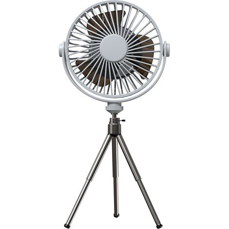 Standventilator – 2000-mah-akku – Verstellbares Stativ – 360°-drehung – 4 Geschwindigkeitsstufen – Für Schlafzimmer, Büro, Wohnzimmer, Garten – 1 Stück