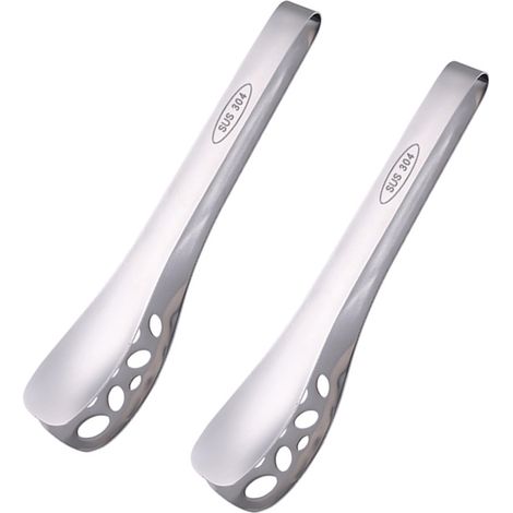 Küchenzange Aus Edelstahl – 18 Cm – Rutschfest – Hitzebeständig – Für Grill, Salat, Fleisch Und Käse – 2er-set