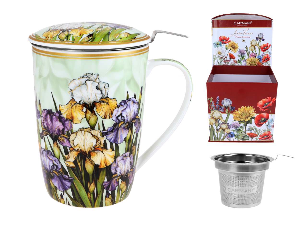 Carmani, Tasse Mit Siebeinsatz Und Deckel 600 Ml - Laura Lozano/iris