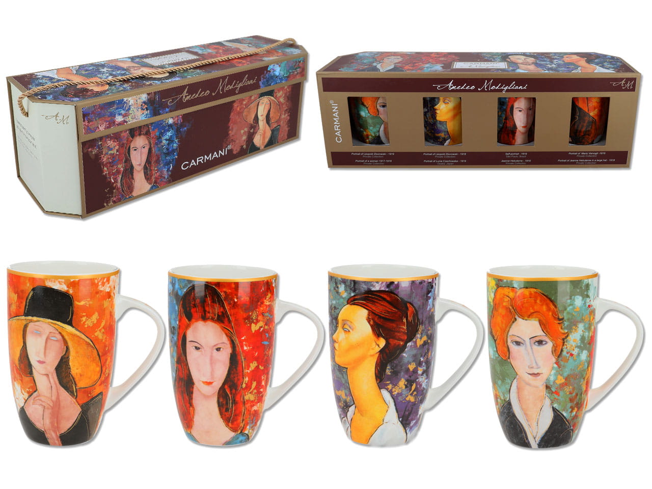 Carmani, 4er-tassenset - A. Modigliani