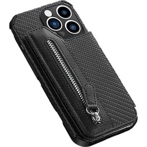 Handyhülle Mit Kartenfach – Kompatibel Mit Iphone 14 Pro – Magnetverschluss – Stoßfest – Pu-leder-finish – 1 Stück