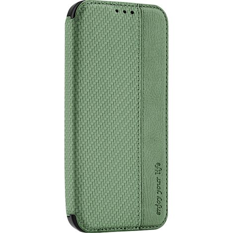 Leder-wallet-hülle – Kompatibel Mit Iphone 14 – 2 Kartenfächer – Münzfach – Integrierte Schutzhülle