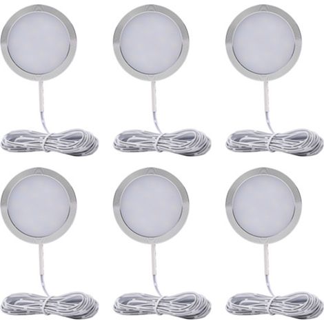 Led-unterbauleuchten – 6 Stück – Theken- Und Vitrinenbeleuchtung – Dimmbar – Aluminiumgehäuse – 3000 K – 220 V