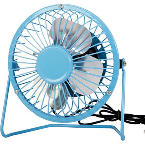 Usb-ventilator – Tragbarer Tischventilator – 360°-drehung (auf- Und Abwärtsbewegung) – 2 Geschwindigkeitsstufen – Metalldesign – Fürs Homeoffice – 1 Stück