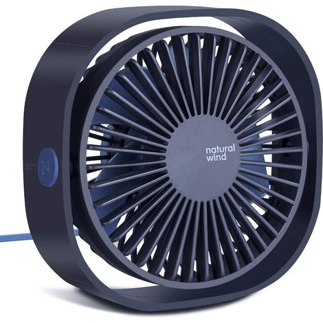 Usb-tischventilator – Mini-tischventilator Mit 360°-drehung Und 3 Geschwindigkeitsstufen – Für Büro, Reisen Und Innenräume – 1 Stück