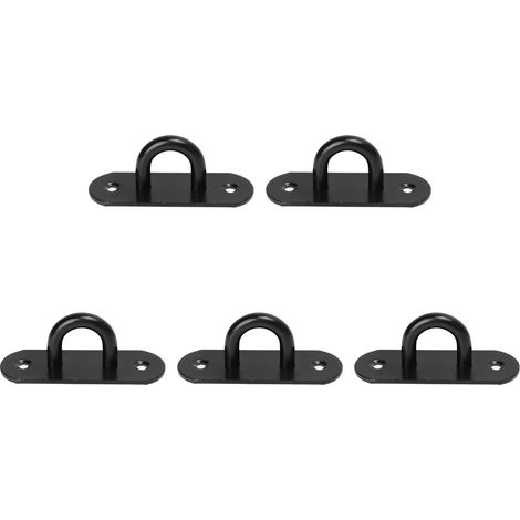 Ovale Augenplatte – Edelstahl 304 – 9 Mm – Schwarz – Für Deckenventilatoren Mit Schwenkfunktion – 5er-pack