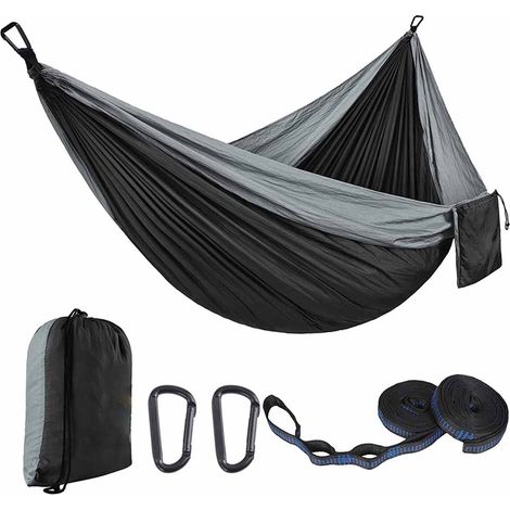Tragbare Hängematte – 280 Cm X 140 Cm – Für Camping Drinnen Und Draußen – Mit Baumgurten Und Karabinern – 1 Stück