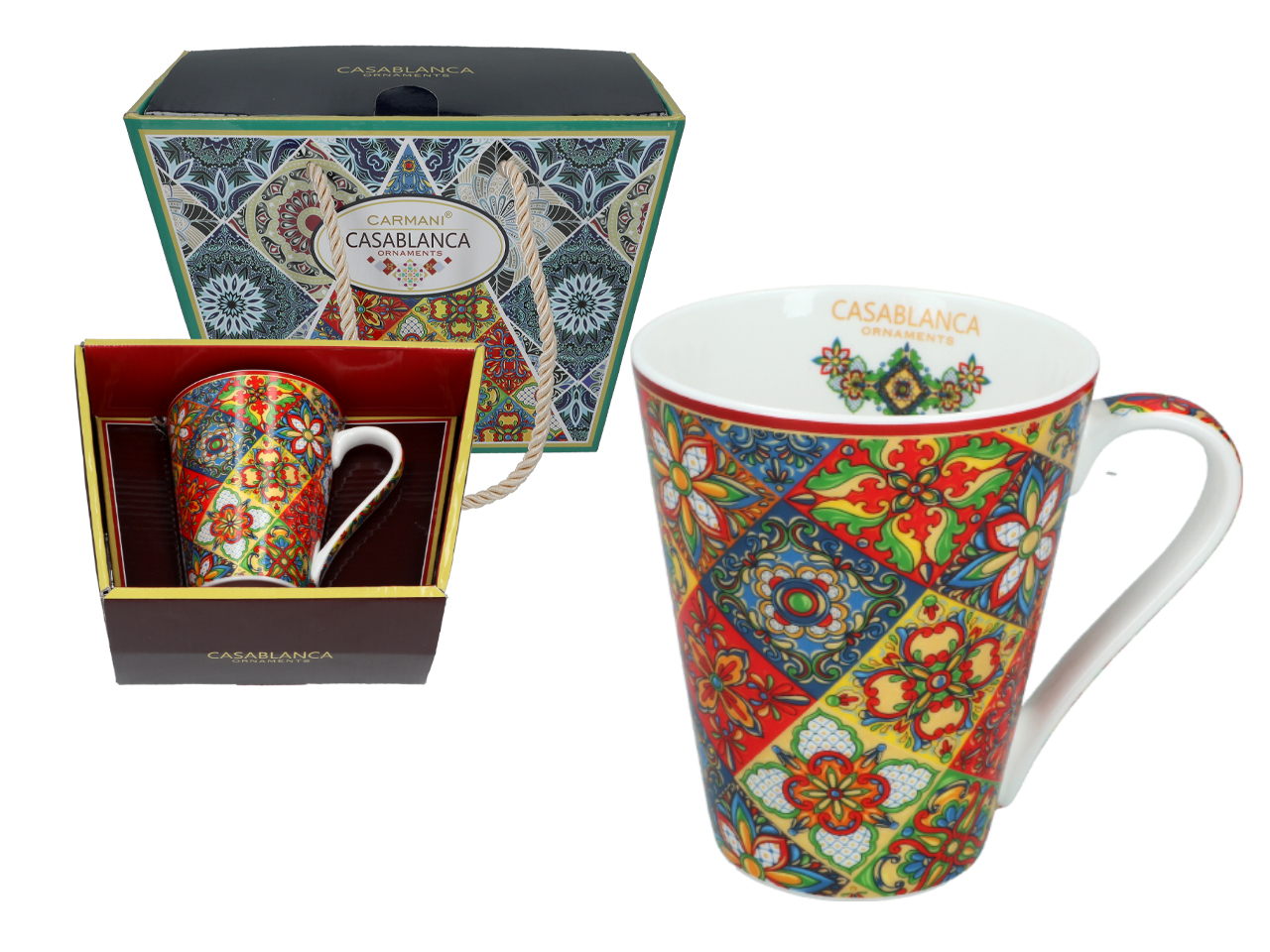 Carmani Porzellanbecher 370 Ml – Casablanca-ornamente, Marokkanisches Muster
