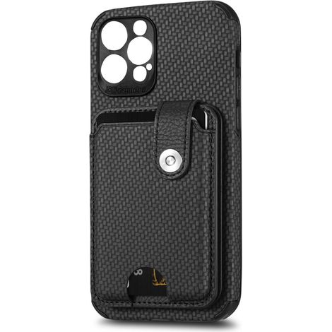 Brieftaschenhülle Mit Ständer – Integrierter Kartenhalter – Kompatibel Mit Iphone 14 Pro Max – 2 Kartenfächer – Pu