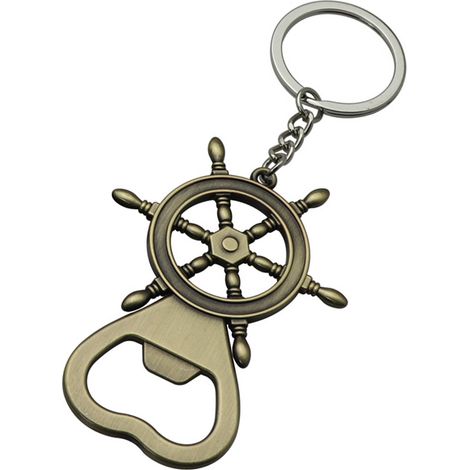 Flaschenöffner-schlüsselanhänger – Zinklegierung – Für Bier Und Kohlensäurehaltige Getränke – Maritimes Design – 1 Stück
