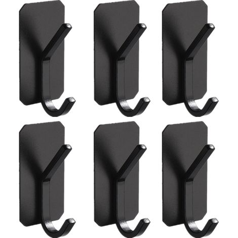 Klebehaken – Für Handtücher, Hüte, Schlüssel, Kleidung – Wandmontage Ohne Bohren – Badezimmer, Küche, Schlafzimmer, Büro – 6 Stück