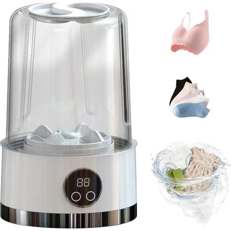 Tragbare Waschmaschine, Mini-waschmaschine Mit 2 Waschprogrammen, 1 Liter Fassungsvermögen, Tragbare Reisewaschmaschine Für Babykleidung, Unterwäsche, Ideal Für Reisen Und Studentenwohnheime