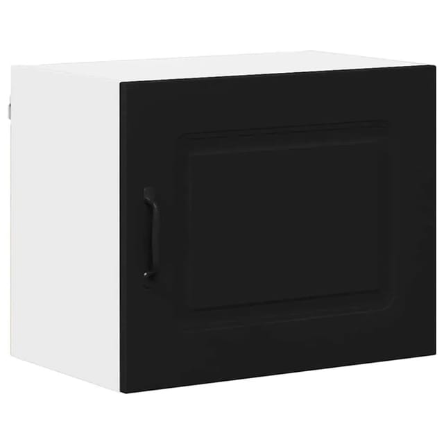 vidaXL Küchenwandschrank mit Tür Schwarz 50 x 31 x 40 cm Holzwerkstoff 884536