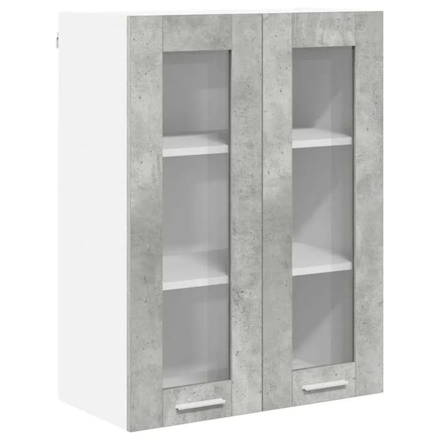 vidaXL Hängeschrank Riga Beton Grau 60 x 31 x 80 cm Holzwerkstoff 884317