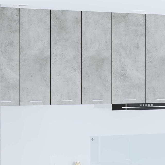 vidaXL Hängeschrank mit Tür Riga Betongrau und Weiß 30 x 31 x 80 cm 884248