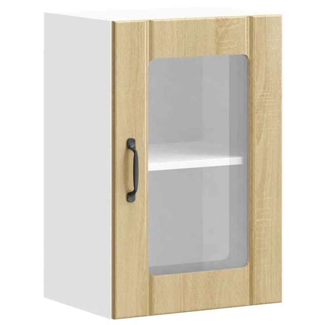 vidaXL Küchen-Hängeschrank mit Glastür Lucca Sonoma-Eiche 853770