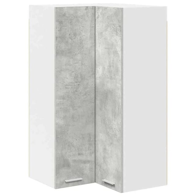 vidaXL Hängeschrank mit Tür Riga Betongrau und Weiß 57 x 57 x 100 cm 884373