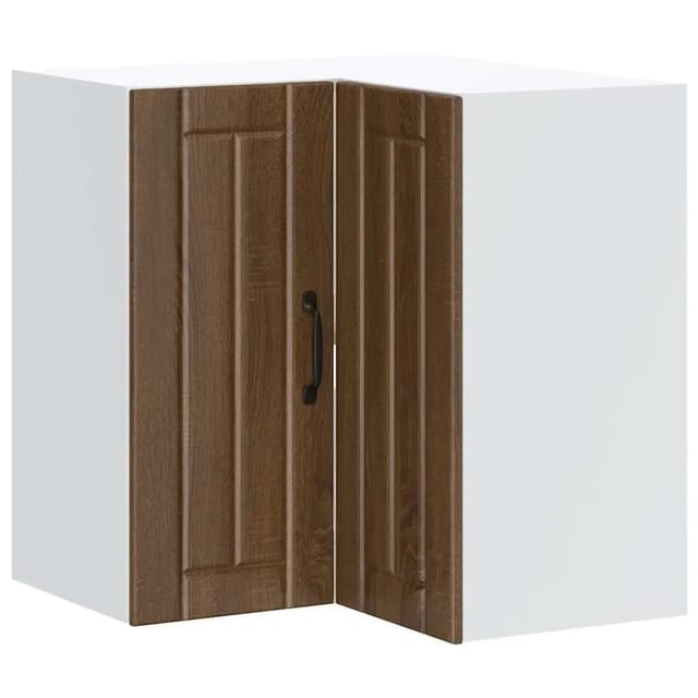 vidaXL Küchen-Eckhängeschrank Lucca Braun Eichen-Optik Holzwerkstoff 853864