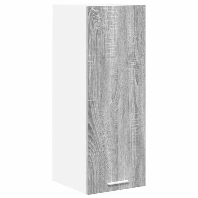 vidaXL Hängeschrank mit Tür Riga Grau Sonoma und Weiß 30 x 31 x 80 cm 884252