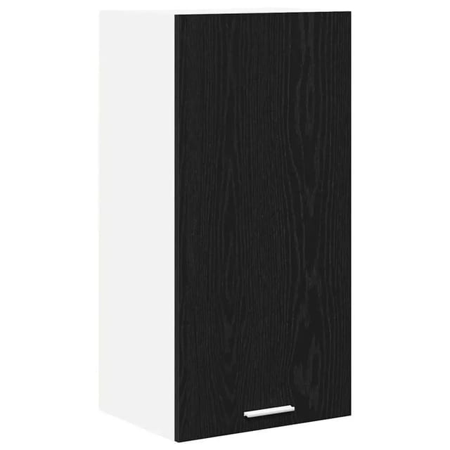 vidaXL Hängeschrank Riga Schwarze Eiche und Weiß 40 x 31 x 80 cm 884259