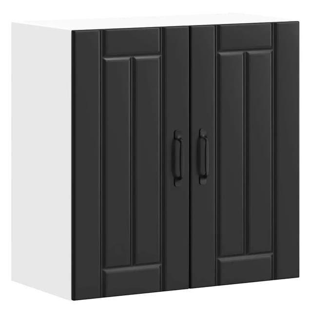 vidaXL Küchen-Hängeschrank Lucca Schwarz Holzwerkstoff 853818