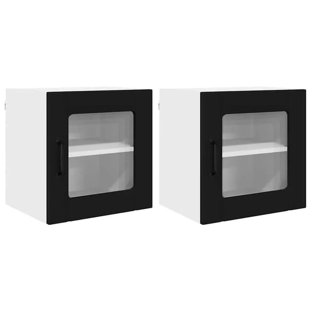 vidaXL Küchenschrank 2 Stk Schwarz 40 x 31 x 40 cm Holzwerkstoff 884837