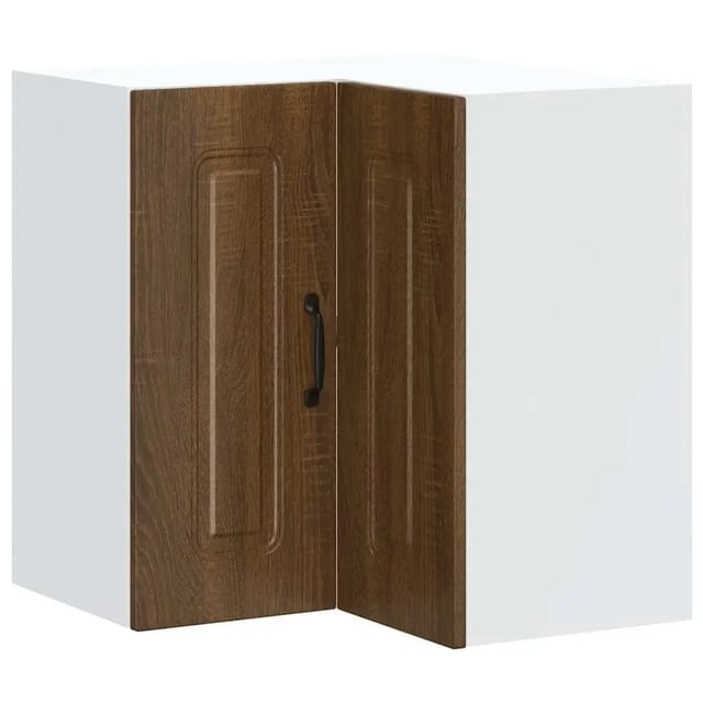 vidaXL Küchen-Eckhängeschrank Kalmar Braun Eichen-Optik Holzwerkstoff 853624