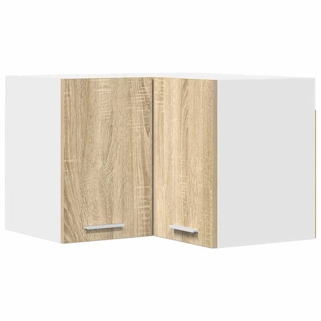 vidaXL Hängeschrank Riga Sonoma-Eiche und Weiß 57 x 57 x 40 cm 884188