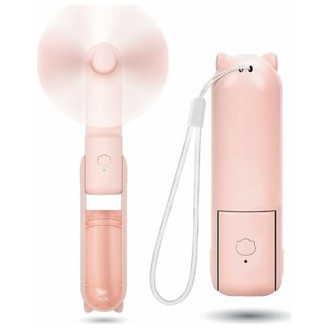 Leiser, Wiederaufladbarer Mini-handventilator Mit 3 Geschwindigkeitsstufen, Tragbarer Usb-ventilator Mit Akku Für Unterwegs