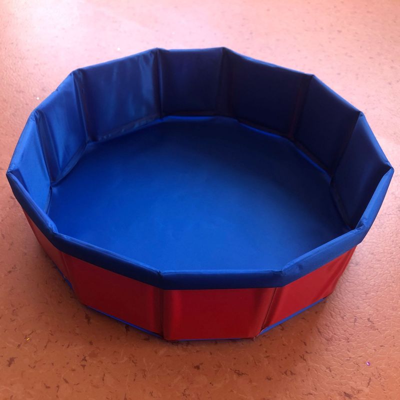 Faltbares, Rotes Mehrzweckbecken Aus Verbundstoff, 30 × 10 Cm, Für Kinder Und Haustiere