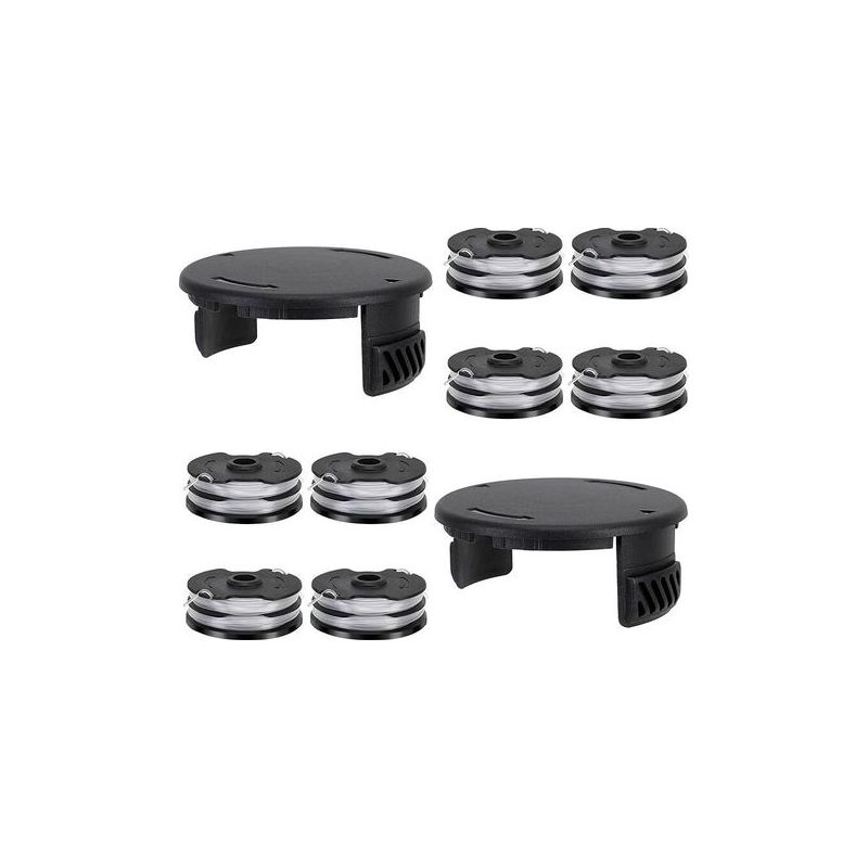 Set Mit 8 Spulen + 2 Abdeckungen 20 Li C3 Kompatibel Mit Parkside Prt 550 A1/b2/c3 Freischneider