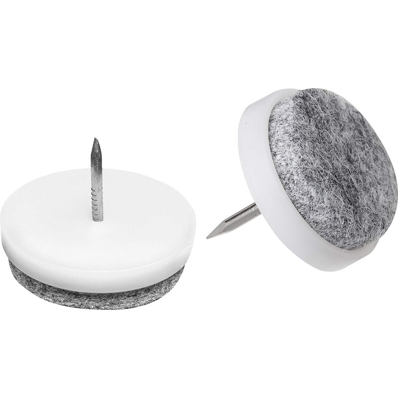 Filz- Und Kunststoff-möbelfüße, Verstärkt, Geräuscharm, Feuchtigkeitsbeständig, Rutschfest, Erhöhungspads Für Küchenschränke, Tische, Stühle, Sofas, 20 Mm, Weiß, 20er-packung