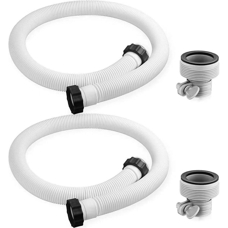 Set Bestehend Aus 2 Schläuchen + 2 Adaptern Für Die Intex Poolfilterpumpe