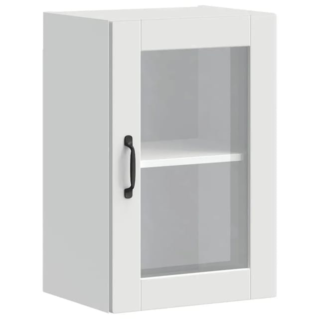 vidaXL Küchen-Hängeschrank mit Glastür Porto Weiß 854007