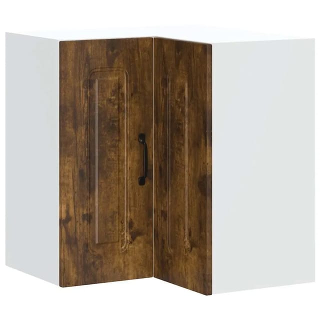 vidaXL Küchen-Eckhängeschrank Kalmar Räuchereiche Holzwerkstoff 853622
