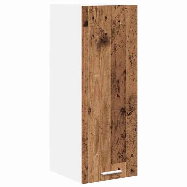 vidaXL Hängeschrank mit Tür Riga Altes Holz und Weiß 30 x 31 x 80 cm 884254